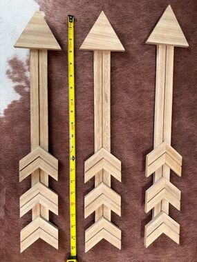 Wood Arrow Wall Decor - Natural Wood Finish by